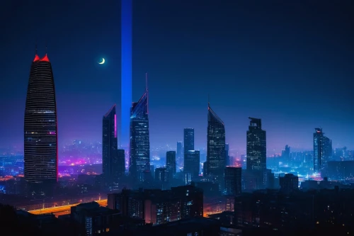 shanghai,dubai,burj,nanjing,taipei 101,tianjin,cyberpunk,chongqing,city at night,burj khalifa,wuhan''s virus,doha,skyline,nairobi,taipei,blue hour,burj kalifa,metropolis,zhengzhou,city skyline,Conceptual Art,Sci-Fi,Sci-Fi 22