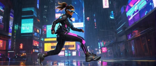 tracer,cyberpunk,kayano,noodle image,anime 3d,cg artwork,pedestrian,sci fiction illustration,futuristic,cyber,nerve,cell,sprint woman,female runner,stylized,superhero background,runner,animation,shinjuku,shibuya,Photography,Fashion Photography,Fashion Photography 14