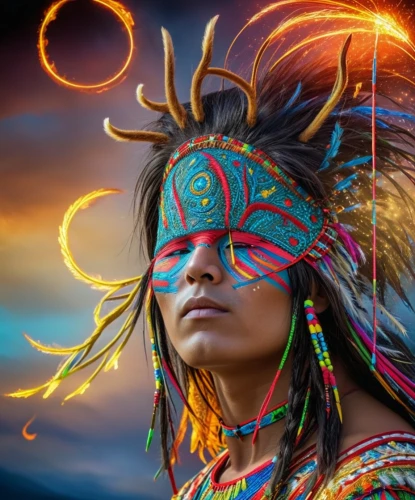 shamanism,shamanic,the american indian,pachamama,indian headdress,native american,american indian,indigenous,indigenous painting,indigenous culture,tribal chief,aborigine,native,first nation,shaman,headdress,amerindien,warrior woman,aboriginal,tribal,Photography,General,Fantasy