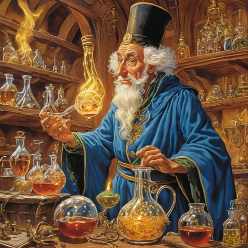 alchemy,apothecary,candlemaker,the wizard,wizard,potions,magus,potion,chemist,scholar,the collector,dwarf cookin,clockmaker,magician,decanter,magistrate,merchant,rabbi,distillation,mage,Photography,General,Realistic