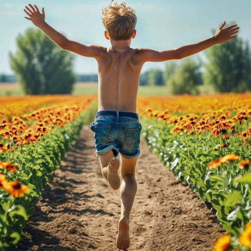 flying dandelions,little girl running,leap for joy,sunflower field,children jump rope,flower field,free running,picking flowers,flying seeds,children's background,flowers field,calendula,to grow up,field of flowers,chasing butterflies,girl picking flowers,flying seed,girl in flowers,calenduleae,child playing,Photography,General,Realistic