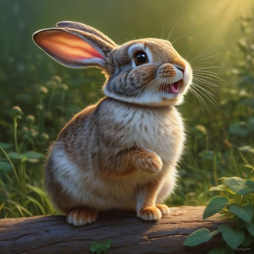 european rabbit,little bunny,bunny,cottontail,dwarf rabbit,audubon's cottontail,peter rabbit,bunny smiley,little rabbit,brown rabbit,baby bunny,wild rabbit,no ear bunny,rabbit,baby rabbit,domestic rabbit,bunny on flower,thumper,leveret,hop,Illustration,Realistic Fantasy,Realistic Fantasy 27