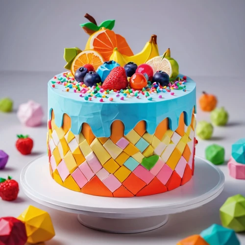 rainbow cake,mixed fruit cake,tutti frutti,bowl cake,lolly cake,lego pastel,colored icing,easter cake,neon cakes,fruit cake,mandarin cake,birthday cake,citrus cake,layer cake,a cake,fruit pie,sweetheart cake,orange cake,sandwich cake,cake decorating supply,Unique,3D,Low Poly