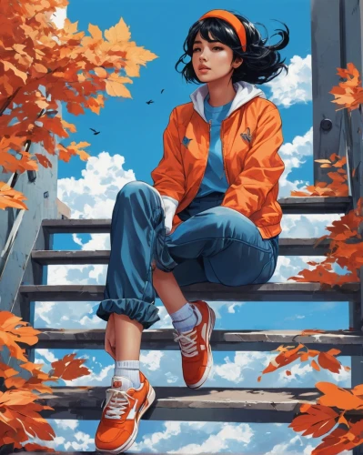 autumn theme,autumn background,autumn icon,girl with tree,tangerine,orange color,autumn taste,the autumn,autumn,fall,world digital painting,oranges,orange,rosa ' amber cover,bright orange,autumnal,autumn mood,autumn day,one autumn afternoon,clementine,Conceptual Art,Daily,Daily 24