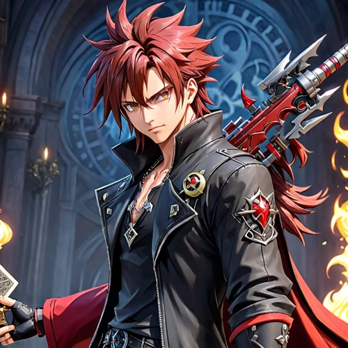 valentine banner,corvin,vanitas,fire background,birthday banner background,cg artwork,fire devil,leo,easter banner,fire master,axel jump,halloween banner,valentine background,blood icon,butler,male character,swordsman,smouldering torches,red banner,red hood,Anime,Anime,General