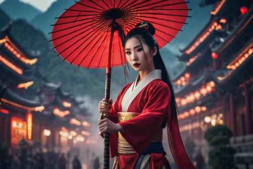 geisha,geisha girl,mulan,oriental princess,oriental girl,japanese woman,taiwanese opera,chinese art,yunnan,oriental,chinese style,chinese background,japanese culture,asian umbrella,red lantern,katana,asian woman,asian culture,wuchang,beautiful girls with katana,Conceptual Art,Sci-Fi,Sci-Fi 26