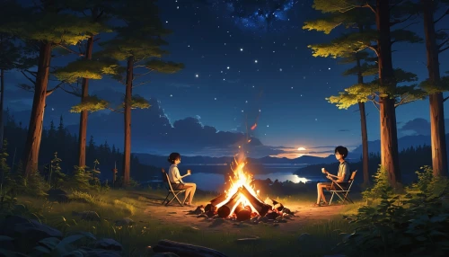 campfire,campfires,camp fire,camping,campsite,firepit,campers,game illustration,romantic scene,bonfire,fireflies,romantic night,fire background,fire pit,scouts,the night of kupala,travelers,camping car,campground,outdoor life,Photography,General,Realistic