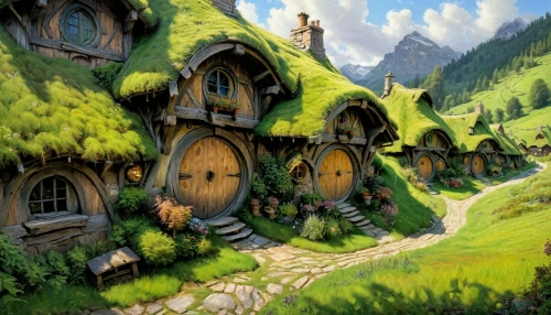 alpine village,escher village,aurora village,hobbiton,fairy village,hobbit,mountain village,mountain settlement,knight village,wooden houses,houses clipart,chalets,alpine pastures,home landscape,mountain huts,hanging houses,villages,druid grove,cottages,stone houses