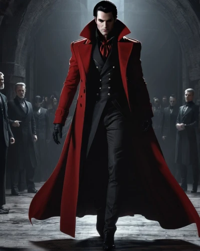 red coat,dracula,count,imperial coat,frock coat,overcoat,vampires,long coat,benedict,red cape,vampire,black coat,coat,trench coat,man in red dress,the fur red,rasputin,old coat,red russian,greed,Conceptual Art,Fantasy,Fantasy 33