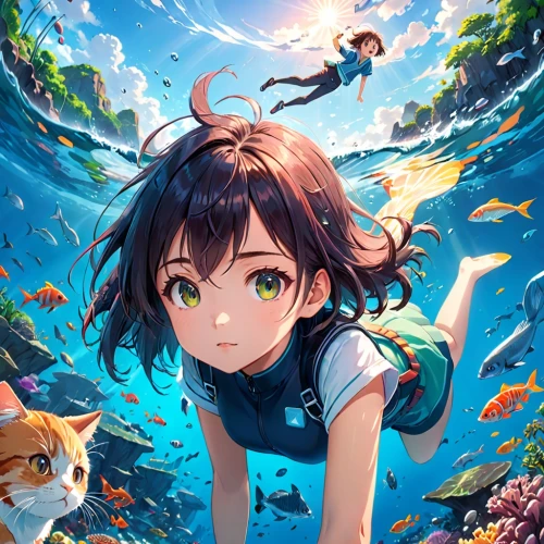 underwater background,under the water,aquarium,under the sea,underwater world,underwater,ocean,under water,studio ghibli,nemo,sea-life,ocean background,under sea,ocean underwater,underwater playground,sea,underwater fish,ocean floor,aquariums,underwater oasis,Anime,Anime,Realistic