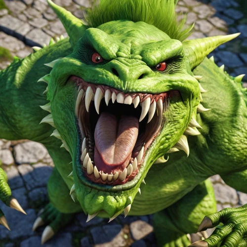 snarling,orc,skylander giants,green dragon,ogre,don't get angry,ork,green dragon vegetable,aaa,gnaw,angry,teeth,hulk,dragon of earth,saurian,rex,goblin,imp,grinch,gorgonops