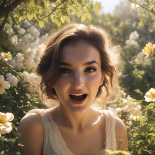 girl in flowers,beautiful girl with flowers,floral,daisies,daisy flowers,magnolia,falling flowers,petal,radiant,audrey,magnolias,daisy,roses daisies,dahlias,flower girl,daisy 2,daisy flower,flora,yellow daisies,flower background,Photography,Cinematic