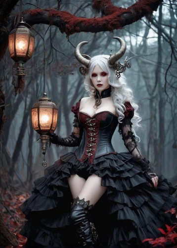 gothic fashion,gothic woman,gothic style,gothic portrait,dark gothic mood,sorceress,dark angel,gothic,gothic dress,fairy tale character,dark elf,red riding hood,fantasy picture,queen of hearts,the enchantress,evil fairy,cosplay image,black forest,the witch,fantasy woman,Conceptual Art,Fantasy,Fantasy 25