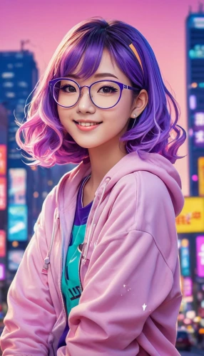 purple background,mini e,anime girl,hong,portrait background,harajuku,fuki,purple wallpaper,phuquy,japanese idol,anime 3d,twitch icon,purple and pink,asian vision,hk,streamer,anime japanese clothing,pekapoo,asian culture,pi mai,Unique,Design,Logo Design