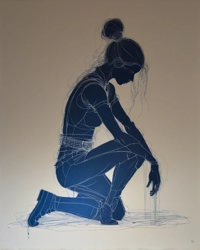 figure drawing,silhouette art,male poses for drawing,woman sitting,woman silhouette,girl sitting,women silhouettes,depressed woman,chalk drawing,fashion illustration,art silhouette,silhouette of man,praying woman,girl drawing,vulnerable,sorrow,kneeling,figure skating,blue painting,woman thinking,Illustration,Abstract Fantasy,Abstract Fantasy 20