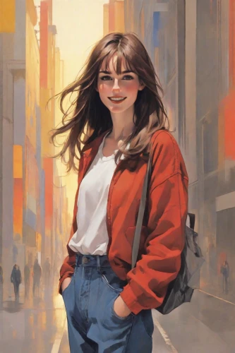 a girl's smile,girl portrait,oil painting,young woman,portrait of a girl,oil painting on canvas,oil on canvas,girl in a long,a pedestrian,pedestrian,girl in a historic way,city ​​portrait,sprint woman,girl with bread-and-butter,girl studying,retro girl,world digital painting,girl with a wheel,girl walking away,the girl's face,Digital Art,Poster