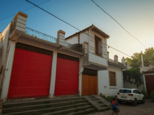 fire station,fire department,fire brigade,red roof,water supply fire department,automobile repair shop,house insurance,garage,house facade,rescue alley,fire and ambulance services academy,guanajuato,block of houses,fire fighting water supply,garage door,old house,fire pump,old home,kids fire brigade,treasure house,Photography,General,Realistic