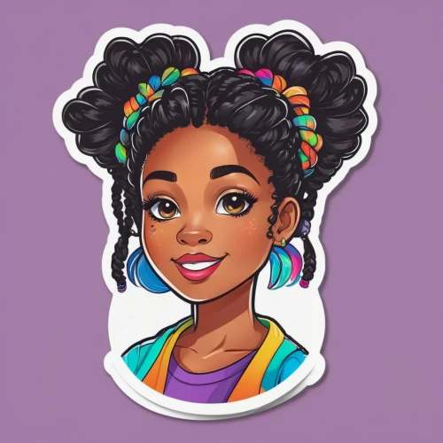 tiana,ghana,moana,vector illustration,hosana,maria bayo,girl with speech bubble,afroamerican,vector art,afro american girls,custom portrait,kids illustration,afro-american,african woman,vector girl,vector graphic,afro,girl portrait,digital illustration,clipart sticker,Unique,Design,Sticker