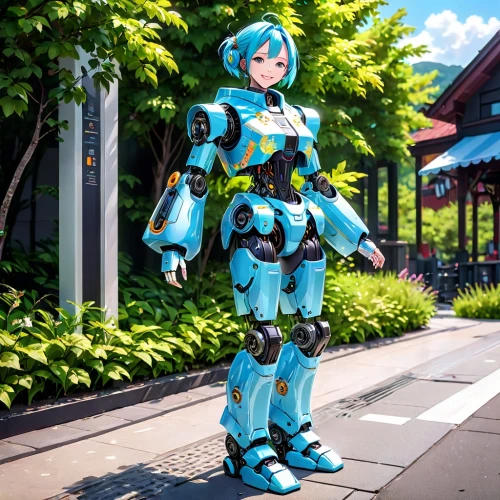 mecha,hatsune miku,military robot,minibot,android,mech,ai,robot,robotic,miku,robotics,odaiba,aqua,exoskeleton,kotobukiya,cyan,vector girl,cosplay image,robots,chat bot,Anime,Anime,General