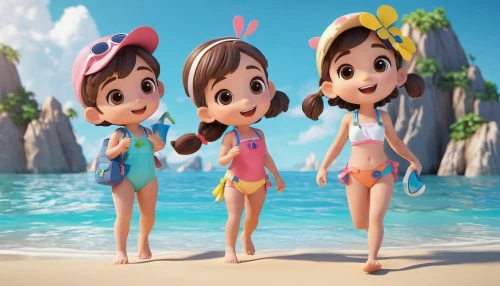 lilo,cute cartoon character,cute cartoon image,animated cartoon,kawaii people swimming,summer holidays,candy island girl,agnes,summer background,delight island,hula,daisy family,paradise beach,island group,beach background,children's background,dream beach,the beach pearl,summer icons,island residents,Unique,3D,3D Character