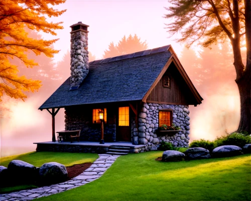 country cottage,cottage,summer cottage,home landscape,miniature house,small cabin,beautiful home,little house,small house,lonely house,house in the forest,traditional house,thatched cottage,log cabin,country house,the cabin in the mountains,wooden house,house in mountains,autumn idyll,house in the mountains,Conceptual Art,Daily,Daily 18