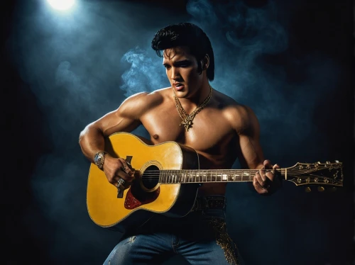 elvis presley,elvis,elvis impersonator,guitar player,guitar,guitarist,guitor,concert guitar,the guitar,indian celebrity,latino,bluejeans,playing the guitar,electric guitar,classical guitar,bruce lee,solo entertainer,aladin,macho,drago milenario,Conceptual Art,Fantasy,Fantasy 13