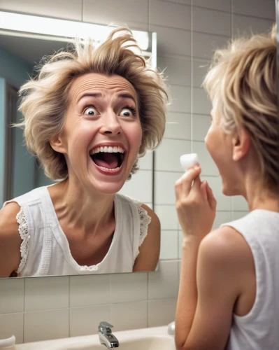 makeup mirror,applying make-up,facial cleanser,personal hygiene,the girl's face,face powder,woman's face,woman face,put on makeup,natural cosmetic,the mirror,tooth bleaching,beauty face skin,laughing tip,self-deception,cosmetic dentistry,hygiene,facial cancer,in the mirror,oil cosmetic