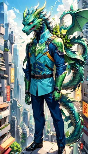 dragon of earth,kangkong,shinjuku,green dragon,my hero academia,dragon li,sakana,taipei,gigantic,dinokonda,skycraper,guilinggao,tokyo,green and blue,tokyo city,hunter's stand,iguanas,godzilla,sentinel,coral guardian,Anime,Anime,General