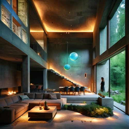 interior modern design,futuristic architecture,modern living room,sky space concept,aqua studio,glass wall,cubic house,modern house,modern room,interior design,futuristic art museum,modern architecture,living room,penthouse apartment,hallway space,beautiful home,futuristic landscape,sky apartment,modern decor,luxury home interior,Illustration,Realistic Fantasy,Realistic Fantasy 27