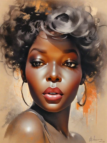 african woman,african art,african american woman,afro american,oil painting on canvas,black woman,afro-american,afro american girls,art painting,world digital painting,beautiful african american women,digital painting,nigeria woman,bouffant,brandy,romantic portrait,soulful,cameroon,oil painting,boho art,Digital Art,Ink Drawing