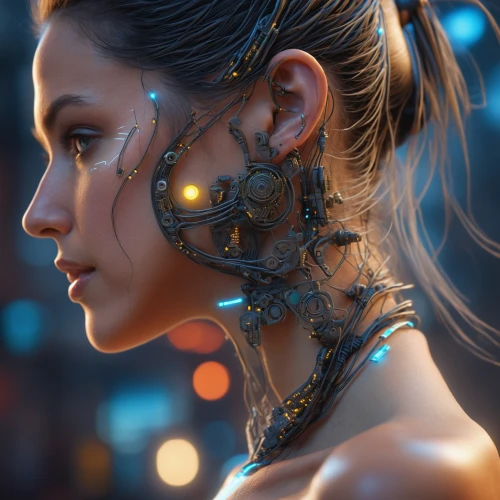 cyborg,sci fiction illustration,cyberpunk,cybernetics,biomechanical,ai,circuitry,fantasy portrait,cg artwork,fantasy art,echo,world digital painting,valerian,vector girl,humanoid,robotic,3d fantasy,scifi,embellished,digital art,Photography,General,Sci-Fi