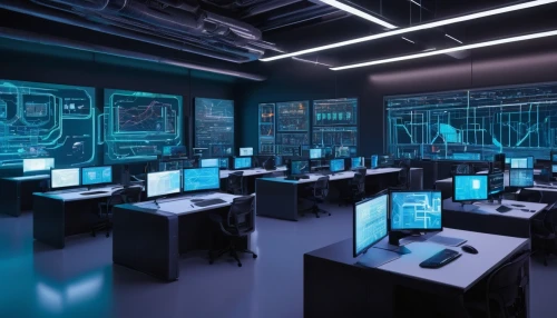 computer room,the server room,data center,control center,trading floor,computer science,control desk,neon human resources,telecommunications engineering,cyber security,cybersecurity,sci fi surgery room,computer workstation,computer networking,office automation,kasperle,cyber crime,banking operations,computer cluster,cyber,Conceptual Art,Fantasy,Fantasy 08