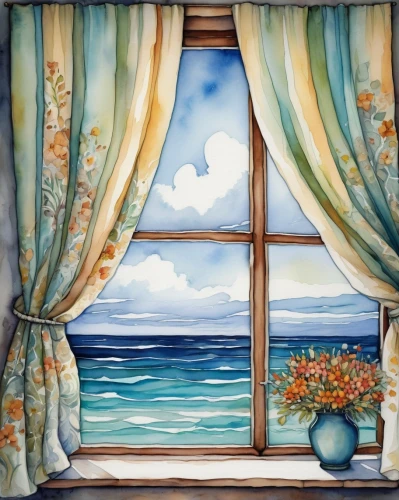 window with sea view,window treatment,window covering,window curtain,seaside view,window valance,window to the world,sea landscape,ocean view,sea view,landscape with sea,bedroom window,window view,seascape,window,the window,motif,french windows,open window,window film,Conceptual Art,Daily,Daily 34