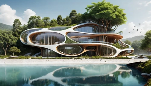 futuristic architecture,floating island,floating islands,eco hotel,cubic house,futuristic landscape,cube stilt houses,eco-construction,futuristic art museum,artificial island,dunes house,tropical house,island suspended,modern architecture,asian architecture,frame house,tree house hotel,aqua studio,sky space concept,archidaily
