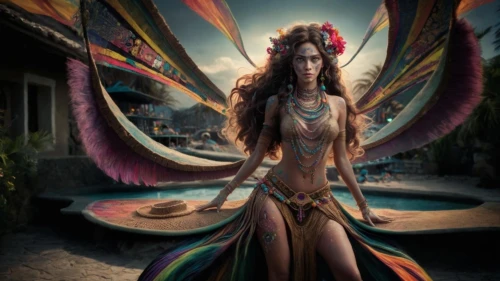 faerie,faery,fantasy art,fantasy woman,fairy queen,fantasy picture,sorceress,brazil carnival,gypsy soul,antasy,shamanic,fae,priestess,fairy,evil fairy,bird of paradise,the enchantress,mythological,tiger lily,fairy peacock