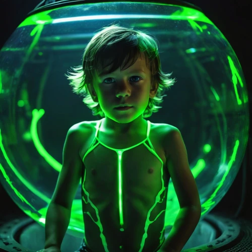 green lantern,neon body painting,plasma lamp,green bubbles,glow in the dark paint,patrol,plasma globe,drawing with light,bioluminescence,plexiglass,glowworm,aquarium lighting,transparent material,life saving swimming tube,fiber optic light,light drawing,plasma,acquarium,high-visibility clothing,futuristic,Photography,General,Realistic