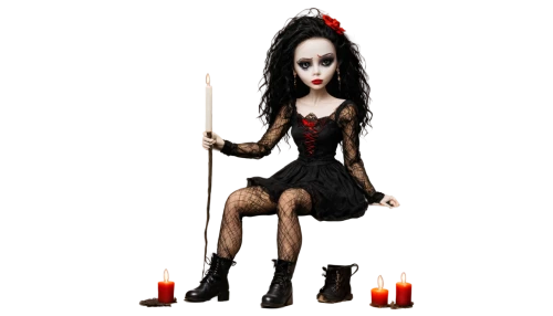 gothic woman,female doll,black candle,killer doll,goth woman,voodoo doll,voodoo woman,a voodoo doll,gothic fashion,string puppet,marionette,halloween witch,painter doll,joss stick,the voodoo doll,majorette (dancer),doll figure,gothic style,witch,gothic dress,Illustration,Retro,Retro 02