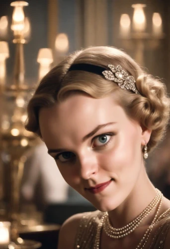 great gatsby,gatsby,daisy jazz isobel ridley,downton abbey,pearl necklace,roaring twenties,twenties women,roaring 20's,bridal accessory,british actress,bridal jewelry,vesper,the crown,elegant,flapper,elegance,vanity fair,roaring twenties couple,audrey,golden weddings,Photography,Cinematic