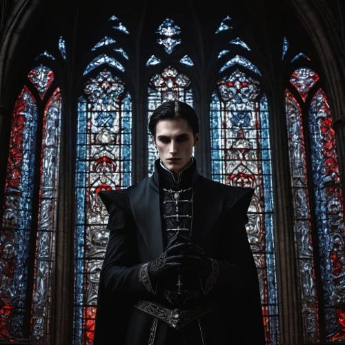 gothic portrait,dark gothic mood,gothic fashion,gothic style,gothic,dracula,black coat,gothic woman,kneel,gothic architecture,melchior,vampire,count,vampires,blood church,priest,imperial coat,overcoat,lord,gothic church,Photography,Fashion Photography,Fashion Photography 08