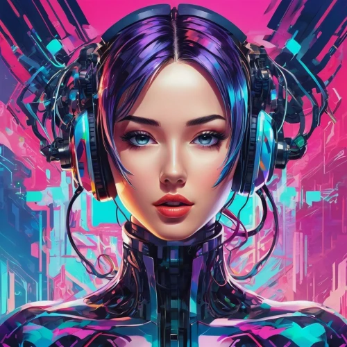 cyberpunk,cyborg,cyber,cybernetics,echo,electronic,electronic music,electro,ai,futuristic,robotic,cyberspace,streampunk,vector girl,scifi,cyber glasses,computer art,techno color,music player,electric,Conceptual Art,Daily,Daily 21