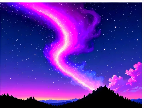 unicorn background,purple landscape,night sky,nightsky,purple background,dusk background,pink-purple,background vector,ultraviolet,the night sky,purple and pink,aurora colors,purple,auroras,landscape background,galaxy,sky,purple wallpaper,aurora,aurora borealis,Unique,Pixel,Pixel 01