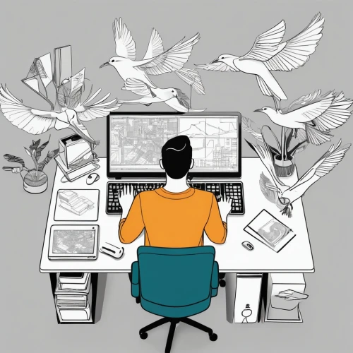 business angel,stock trader,working space,white-collar worker,office automation,web designing,web designer,place of work women,content management system,courier software,office icons,doves of peace,illustrator,freelance,in a working environment,office worker,content management,community manager,flat blogger icon,forest workplace,Illustration,Black and White,Black and White 04