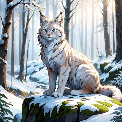 norwegian forest cat,siberian cat,forest king lion,forest animal,lynx,white cat,european wolf,snowshoe,canidae,white shepherd,gray wolf,lion white,winter background,maincoon,felidae,tundra,snow hare,the snow queen,feral,arctic fox,Anime,Anime,General