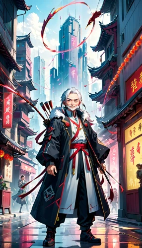 samurai,xing yi quan,zui quan,samurai fighter,shuanghuan noble,asakusa,yi sun sin,guilinggao,kenjutsu,sensei,kado,hwachae,bianzhong,sensoji,tai qi,monk,uruburu,goki,katana,cg artwork,Anime,Anime,General