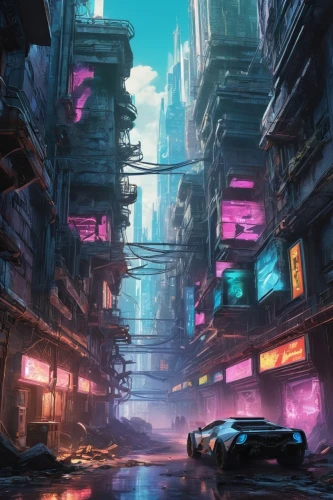 cyberpunk,futuristic landscape,shinjuku,futuristic,cityscape,shanghai,dystopian,tokyo city,metropolis,colorful city,fantasy city,kowloon,dystopia,vapor,scifi,harbour city,street canyon,tokyo,urban,hong kong,Conceptual Art,Fantasy,Fantasy 24