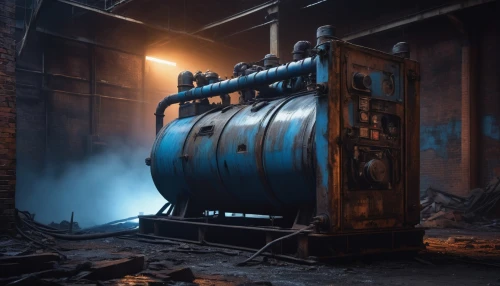 gas compressor,combined heat and power plant,the boiler room,furnace,steam power,autoclave,evaporator,oil tank,boiler,dust plant,heavy water factory,abandoned factory,powerplant,steel mill,compactor,power plant,generators,electric generator,reheater,steam machine,Conceptual Art,Fantasy,Fantasy 10