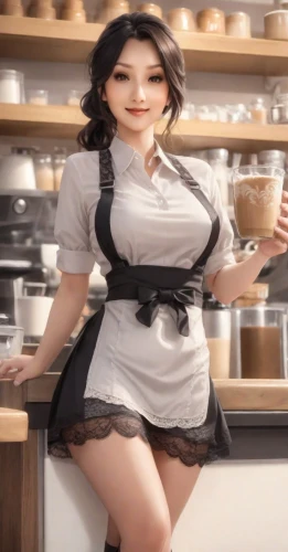 barista,waitress,honmei choco,maid,girl in the kitchen,coffee background,chef,milkmaid,housewife,espressino,housekeeper,nurse uniform,chef's uniform,barmaid,asian teapot,hostess,hojicha,woman drinking coffee,doll kitchen,cappuccino