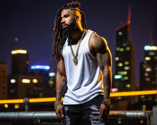 dreads,dreadlocks,alkaline,dread,skeezy lion,vest,novelist,khalifa,levee,euro cent,male model,rapper,rastaman,jordan fields,above the city,vedado,sleeveless shirt,concrete background,photo session at night,lan thom,Conceptual Art,Fantasy,Fantasy 15