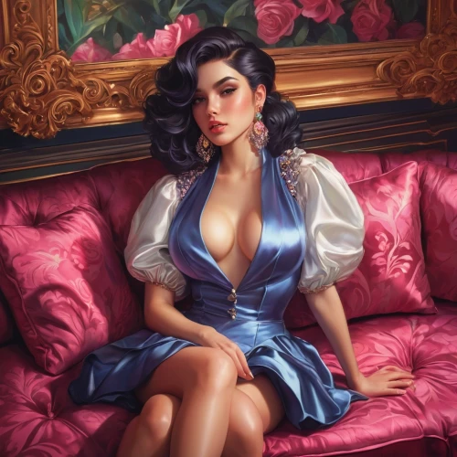 femme fatale,fantasy portrait,valentine pin up,rosa bonita,cinderella,retro pin up girl,romantic portrait,victorian lady,la violetta,pin-up girl,dita,rockabella,bella rosa,rosa,retro woman,pin-up model,valentine day's pin up,cocktail dress,cleopatra,pin up,Conceptual Art,Fantasy,Fantasy 03