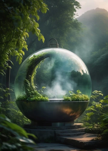 glass sphere,futuristic landscape,terrarium,crystal ball-photography,spheres,green landscape,green living,ecologically,green bubbles,fantasy picture,greenhouse effect,fantasy landscape,sphere,glass ball,environmental art,ecological,eco,lensball,environmental,quarantine bubble,Conceptual Art,Daily,Daily 07
